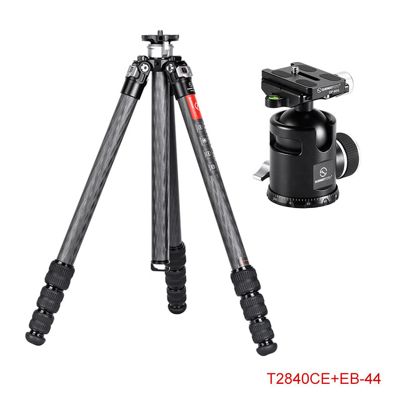 T2840CE	Explorer Series Carbon Fiber Tripod with Center Column, 4 Leg Sections, Top Tube Diameter 28mm