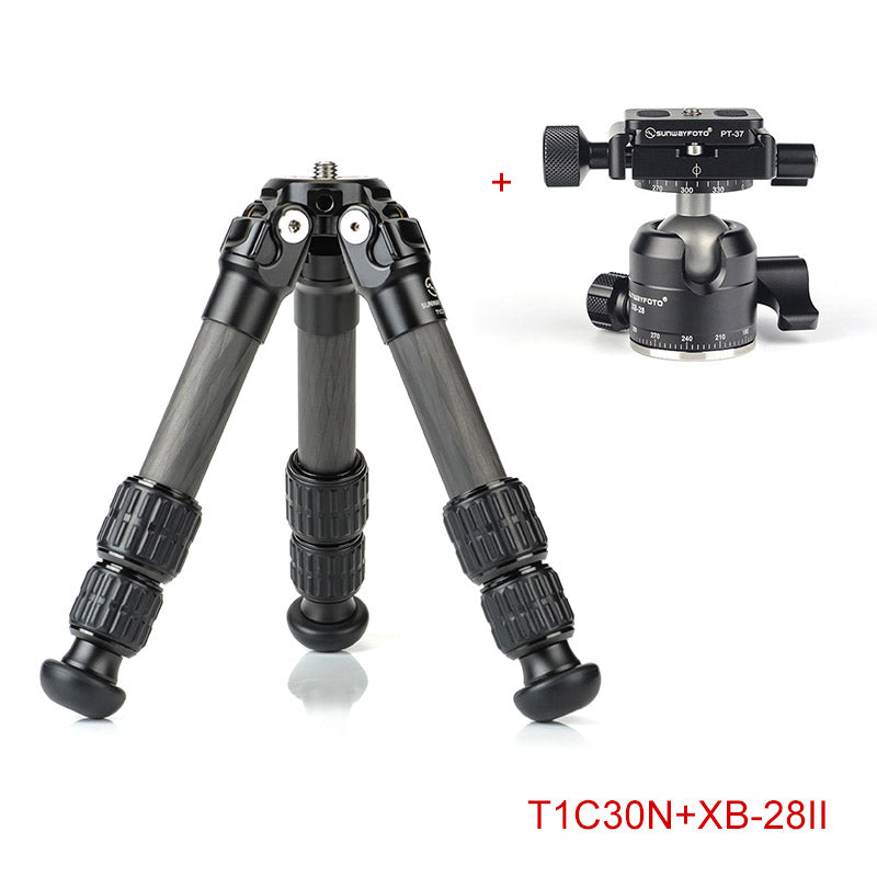 T1C30N Mini Carbon Fiber Tripod for iPhone and DSLR Camera and Ballhead,3 Sections