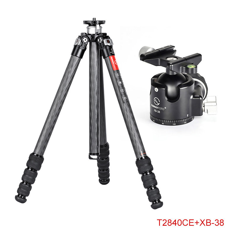 T2840CE	Explorer Series Carbon Fiber Tripod with Center Column, 4 Leg Sections, Top Tube Diameter 28mm