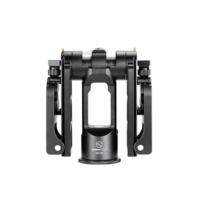 GH-03+ Dual-camera  Gimbal Head for Tripod Aluminum Load 66 lbs(30 Kgs)