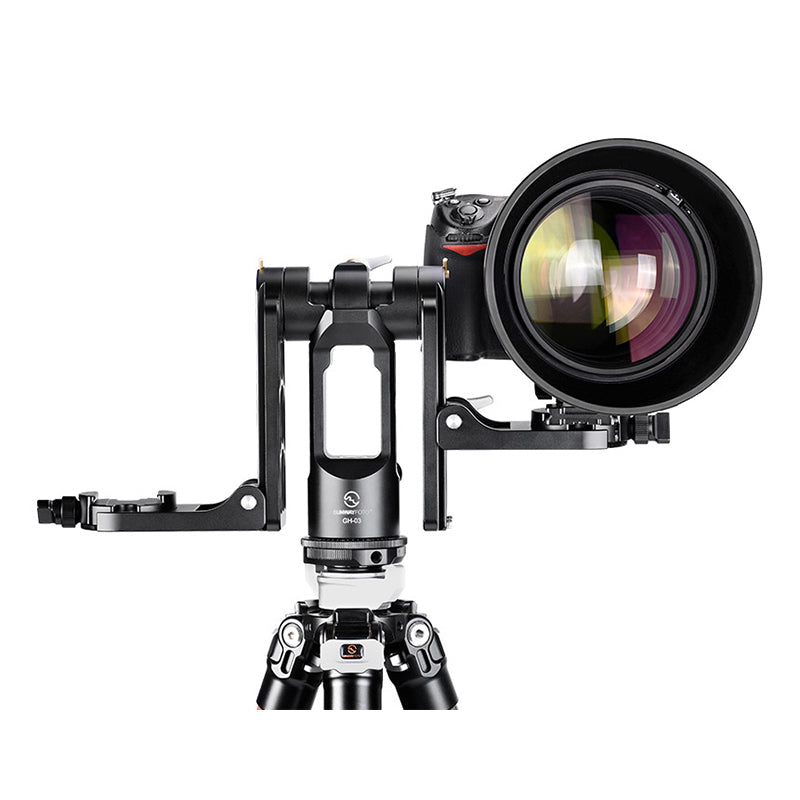 GH-03+ Dual-camera  Gimbal Head for Tripod Aluminum Load 66 lbs(30 Kgs)