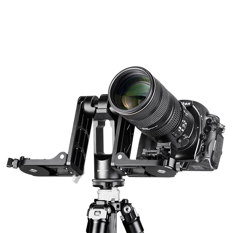 GH-03+ Dual-camera  Gimbal Head for Tripod Aluminum Load 66 lbs(30 Kgs)
