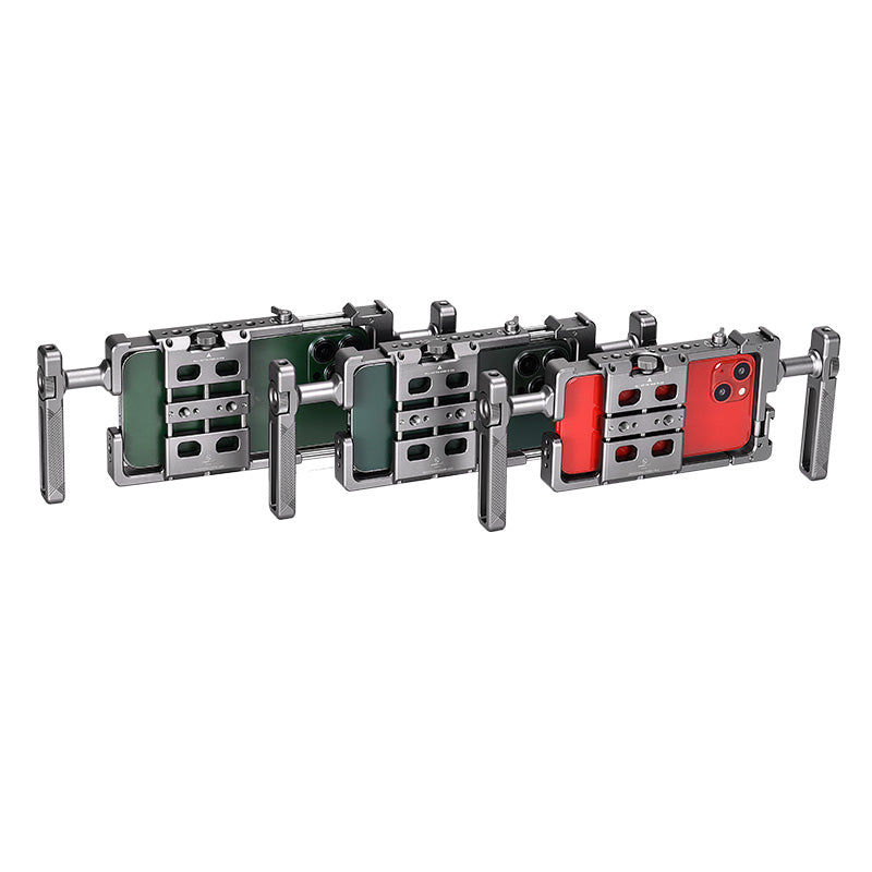 PCR-01 Smartphone Cage Universal Phone Video Rig Kit with Handle, Phone Stabilizer for Video Recording Cell Phone Filming Accessories
