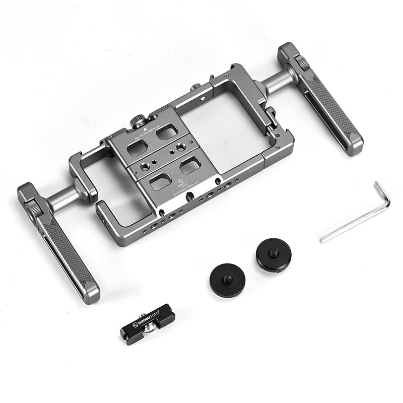 PCR-01 Smartphone Cage Universal Phone Video Rig Kit with Handle, Phone Stabilizer for Video Recording Cell Phone Filming Accessories