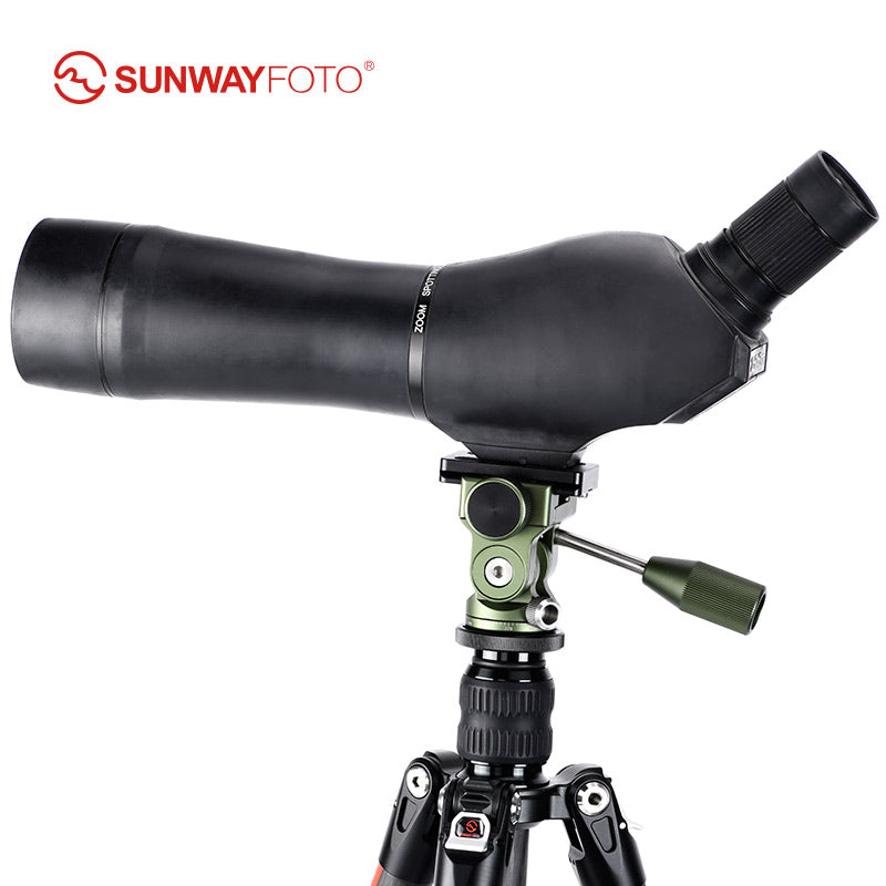 PH-01G 2-Way Pan Tilt Head with Handle for Spotting Scope Tripod