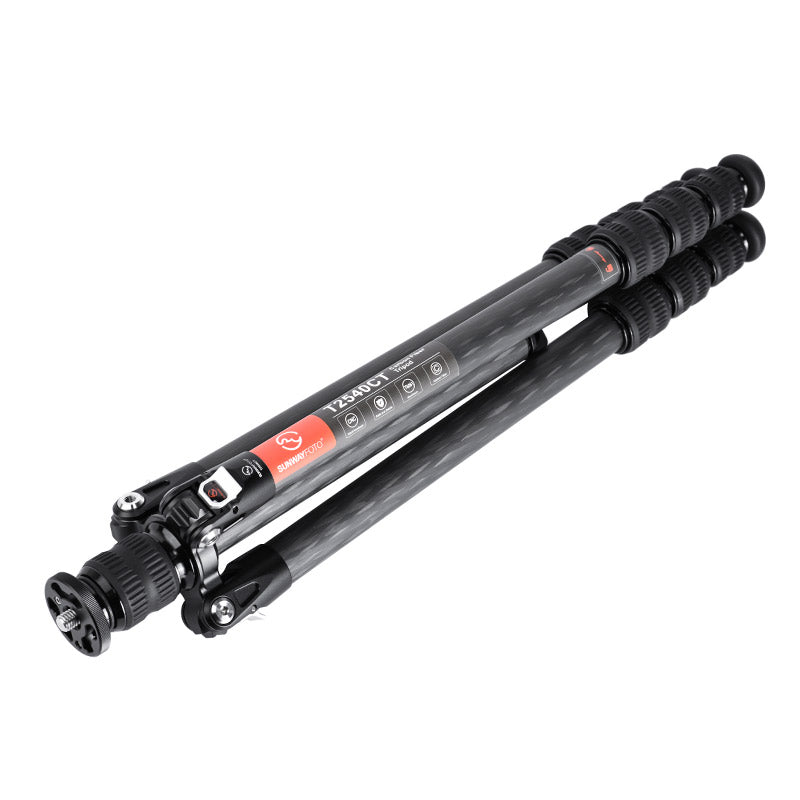 T2540CT	Traveler Series Reverse Folding Carbon Fiber Tripod with Center Column, 4 Leg Sections, Top Tube Diameter 25mm