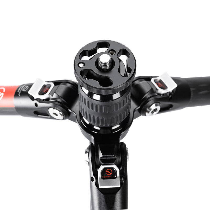 T2540CT	Traveler Series Reverse Folding Carbon Fiber Tripod with Center Column, 4 Leg Sections, Top Tube Diameter 25mm