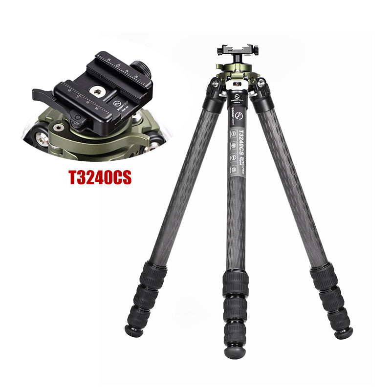 T3240CS Hunting Tripod for Shooting Rifle Stand Carbon Fiber