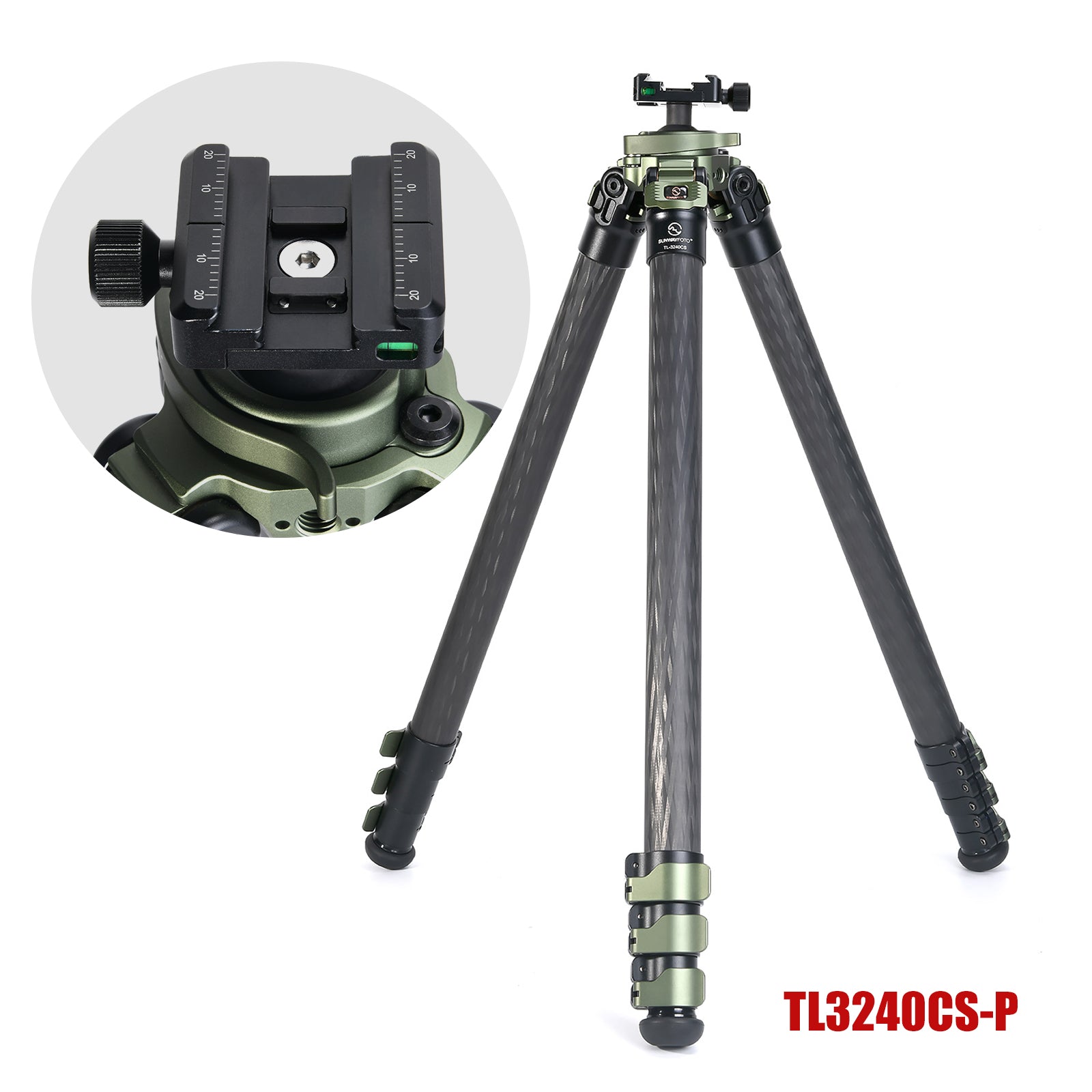 TL3240CS-D Hunting Tripod for Shooting Rifle Stand Carbon Fiber