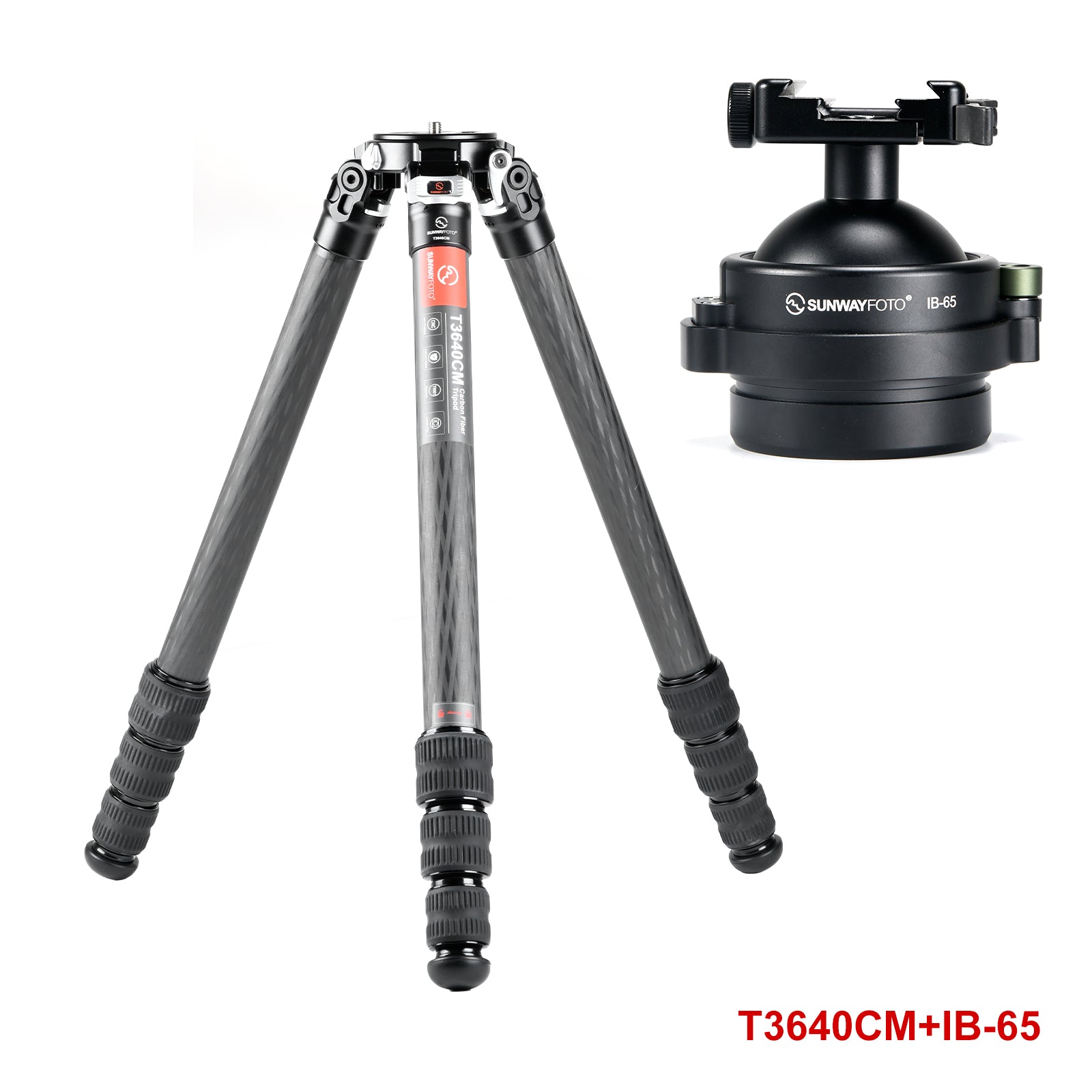 T3640CM	Master Series Carbon Fiber Tripod, 4 Leg Sections, Top Tube Diameter 36mm