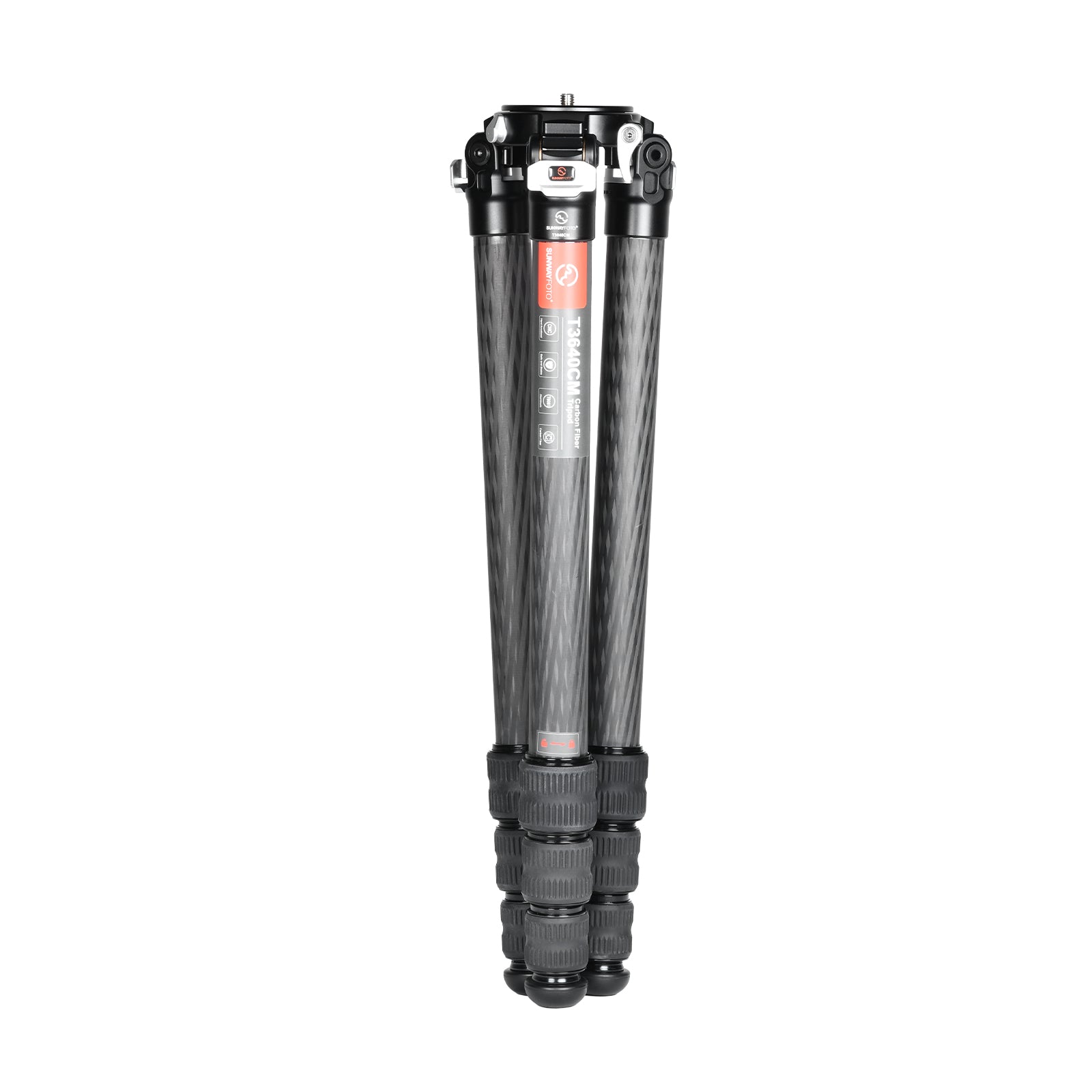 T3640CM Master Series Carbon Fiber Tripod, 4 Leg Sections, Top Tube Di