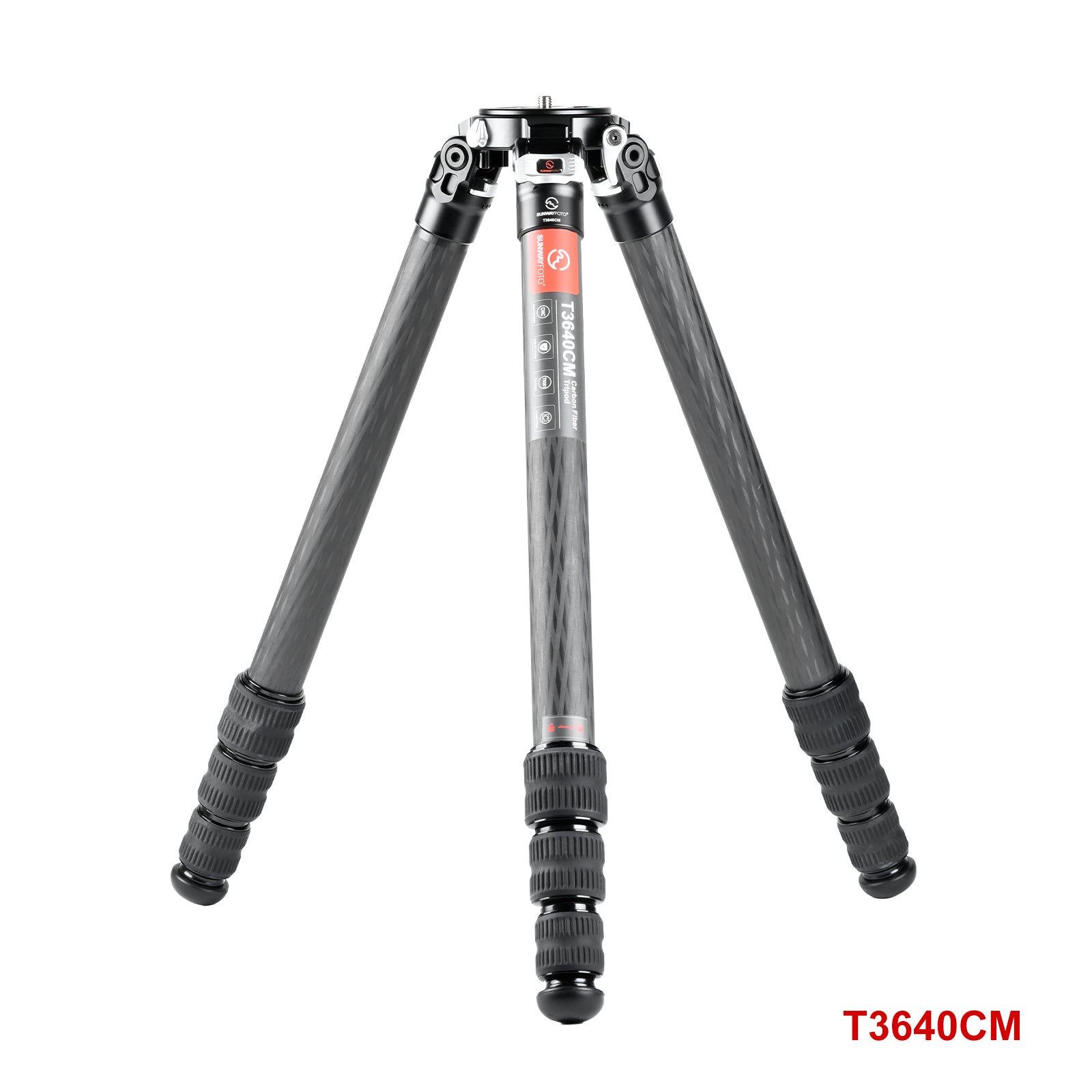 T3640CM	Master Series Carbon Fiber Tripod, 4 Leg Sections, Top Tube Diameter 36mm