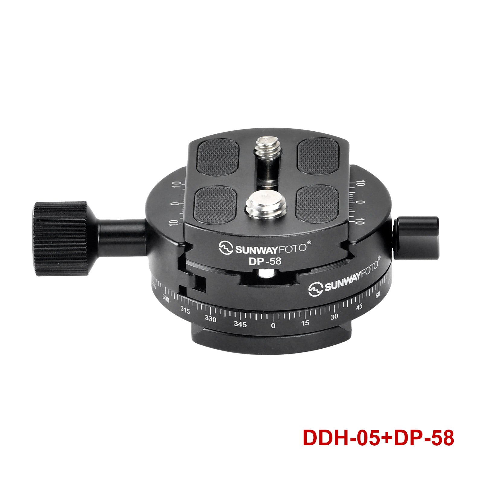 DDH-05 58mm Round Screw-Knob Panning Clamp, Arca Swiss Panoramic Clamp,UNC3/8"Screw Hole