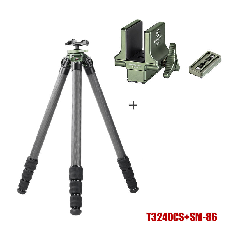 T3240CS Hunting Tripod for Shooting Rifle Stand Carbon Fiber