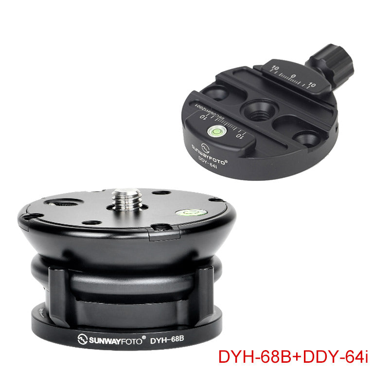 DYH-68B  68mm Leveling Base Tripod Heads Load 22lb.(10kgs) +/-15° Tilt