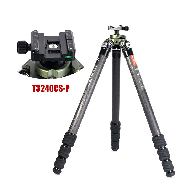 T3240CS Hunting Tripod for Shooting Rifle Stand Carbon Fiber