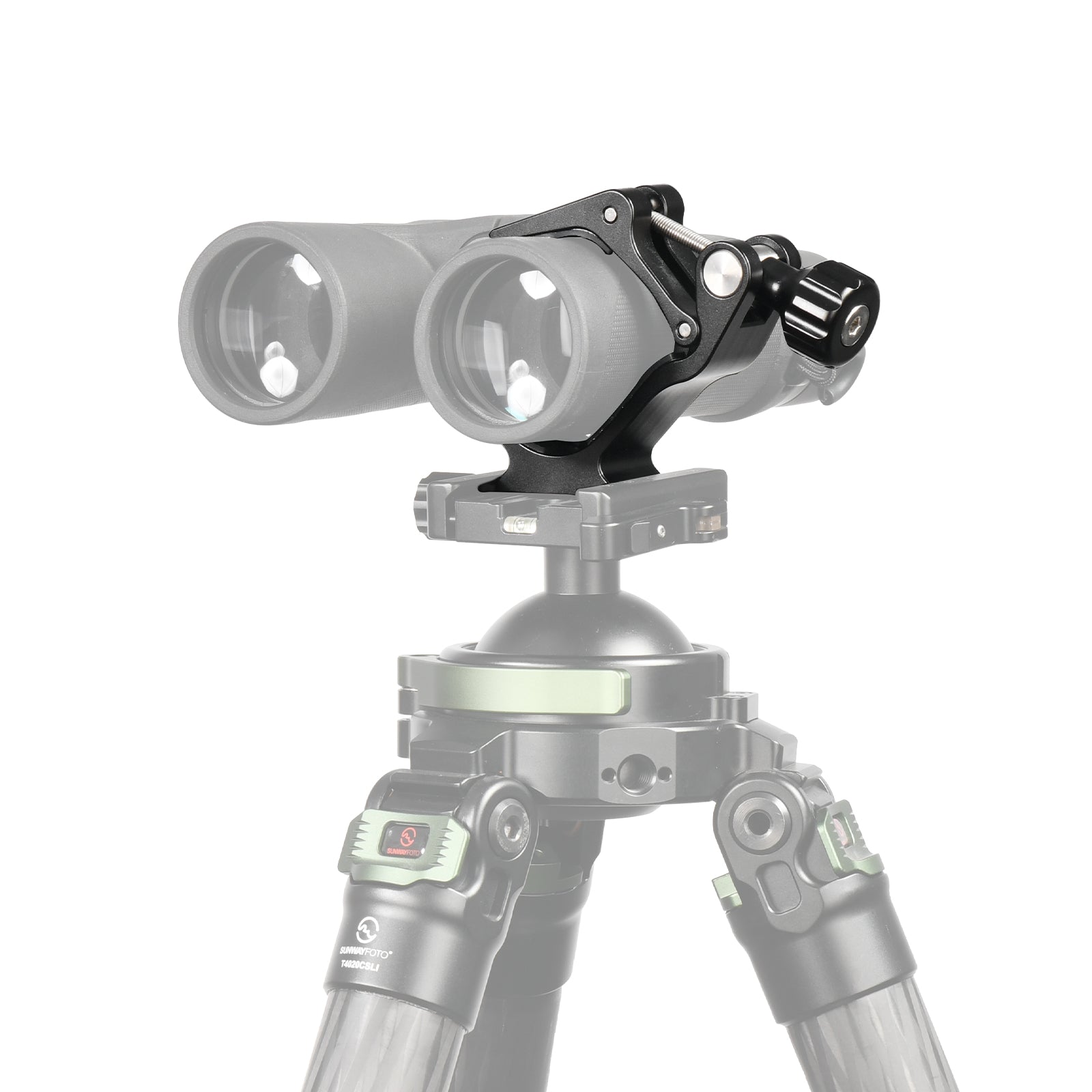 SUNWAYFOTO CC-10 Binocular Mount Clamp for Triopd with Arca Swiss Adapter,Compatible 1/4-20 and 3/8-16 Screw