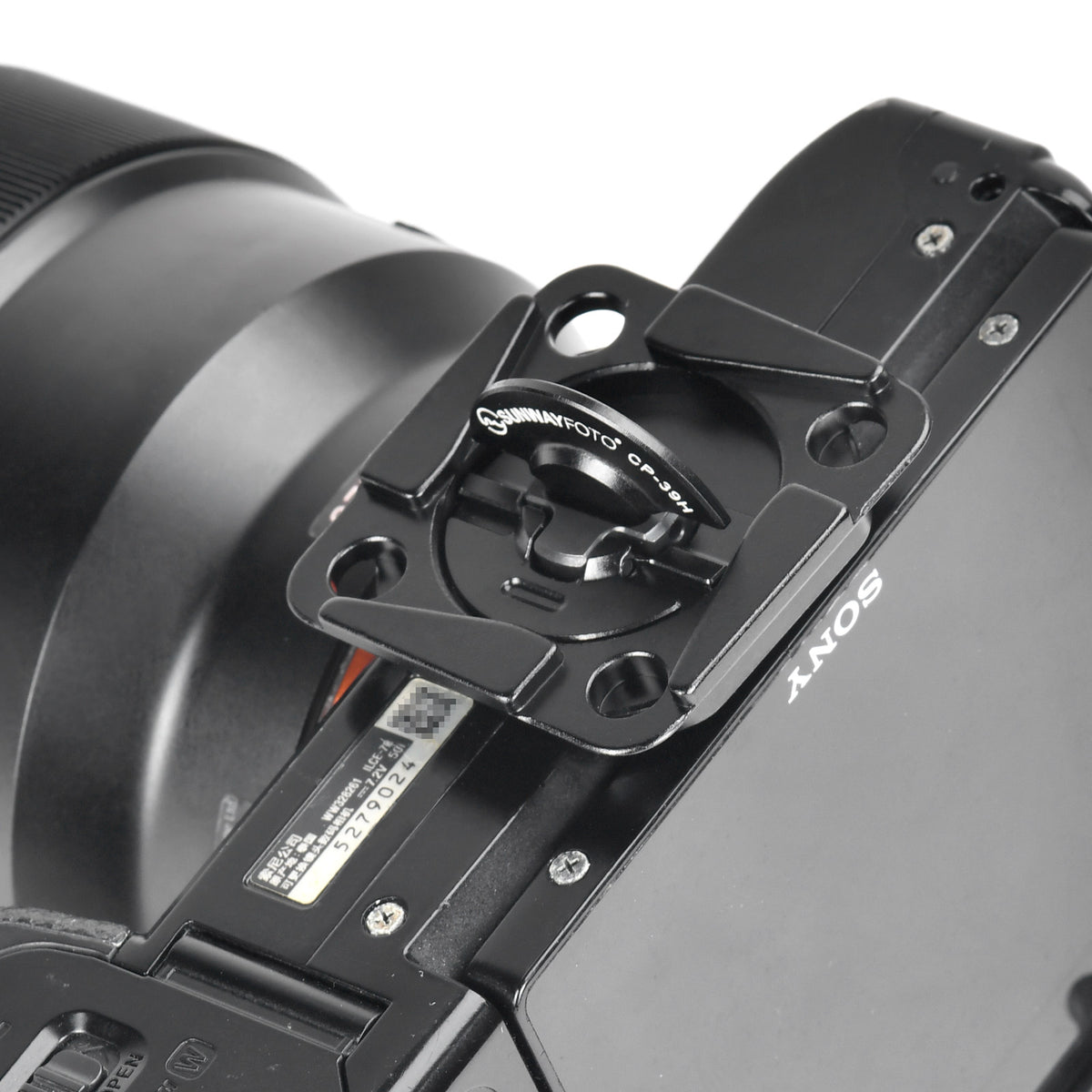SUNWAYFOTO CP-39H Arca-Swiss Plate, Compatible with PD V3 Camera Capture Clip, No Tools Required