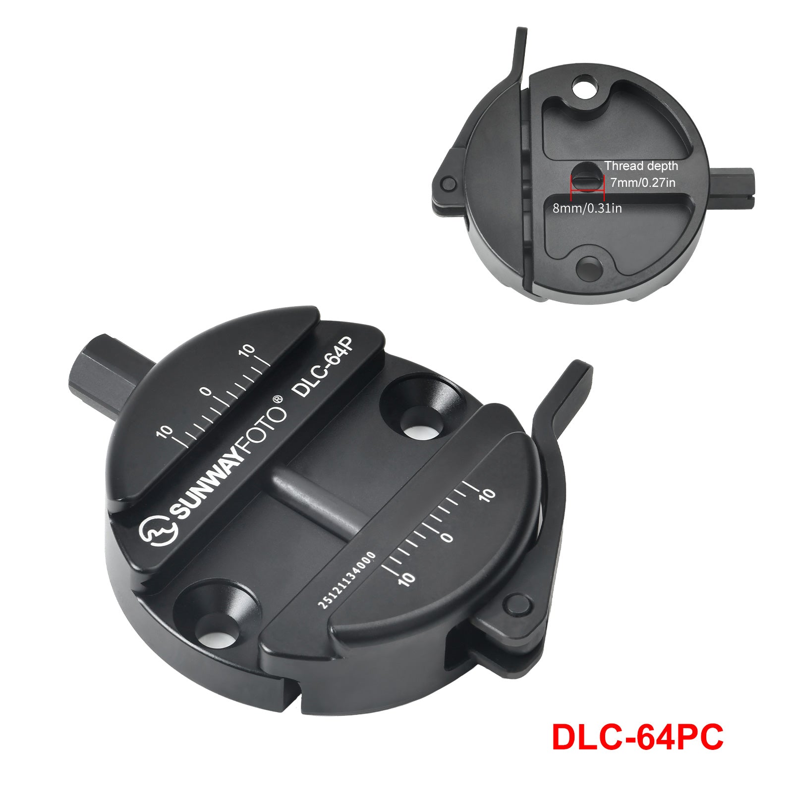 ゴーグルエース デンデケロックコンボ SUNWAYFOTO DLC-64P 64mm Arca Swiss and Picatinny Discal Lever Clamp fo