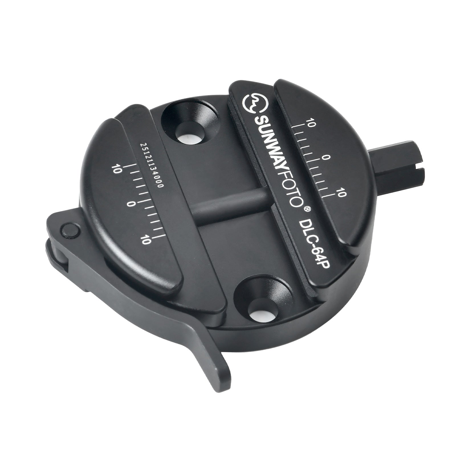 SUNWAYFOTO DLC-64P 64mm Arca Swiss and Picatinny Discal Lever Clamp for 68/75/90mm Leveling Base