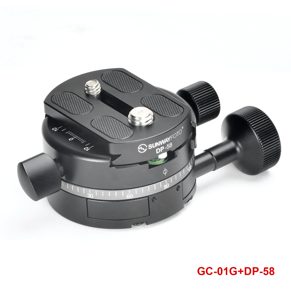 SUNWAYFOTO GC-01G 58mm Panoramic Arca Swiss Geared Clamp for Tripod Geared Head
