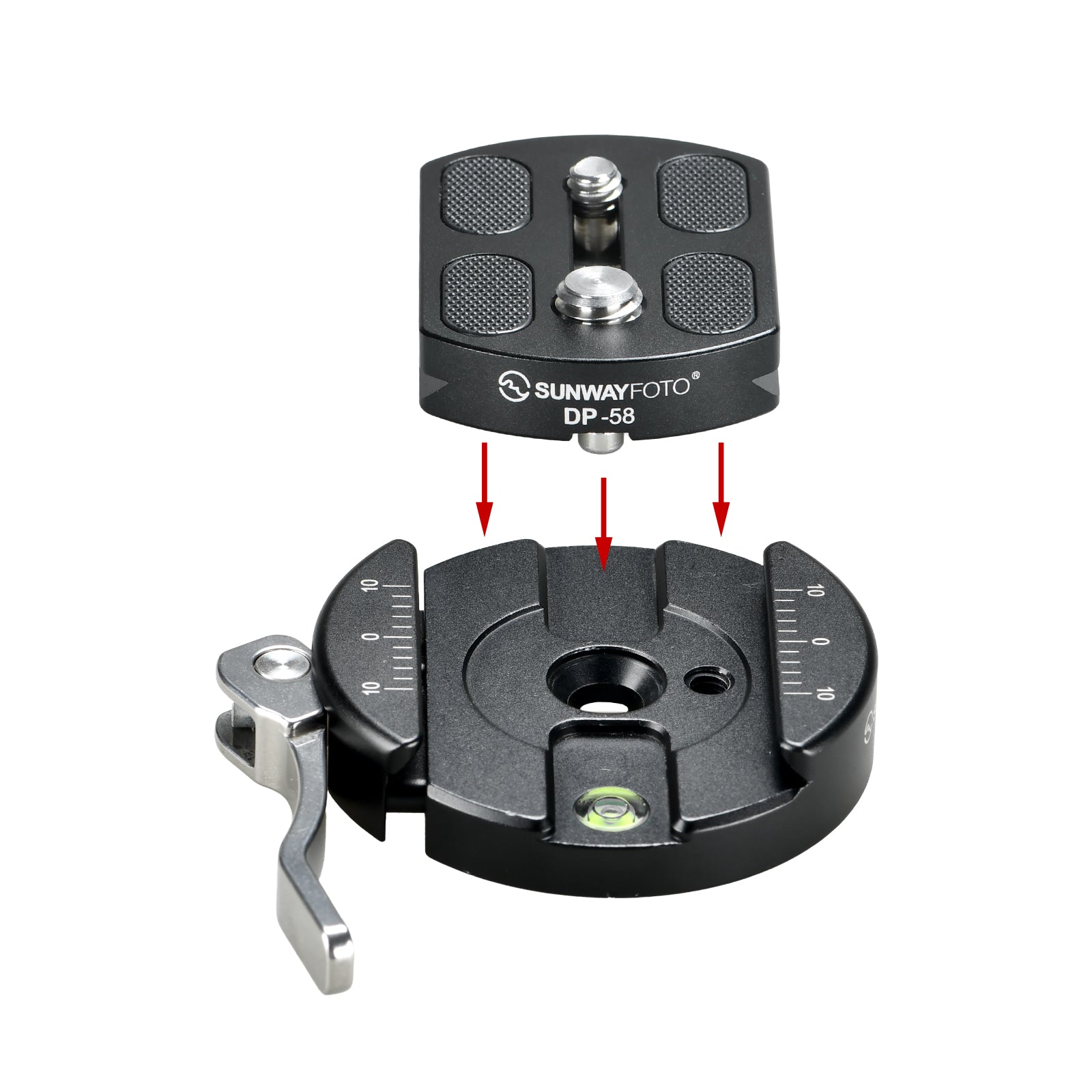 SUNWAYFOTO 58mm Discal Clamp and Arca Swiss Plate Kit