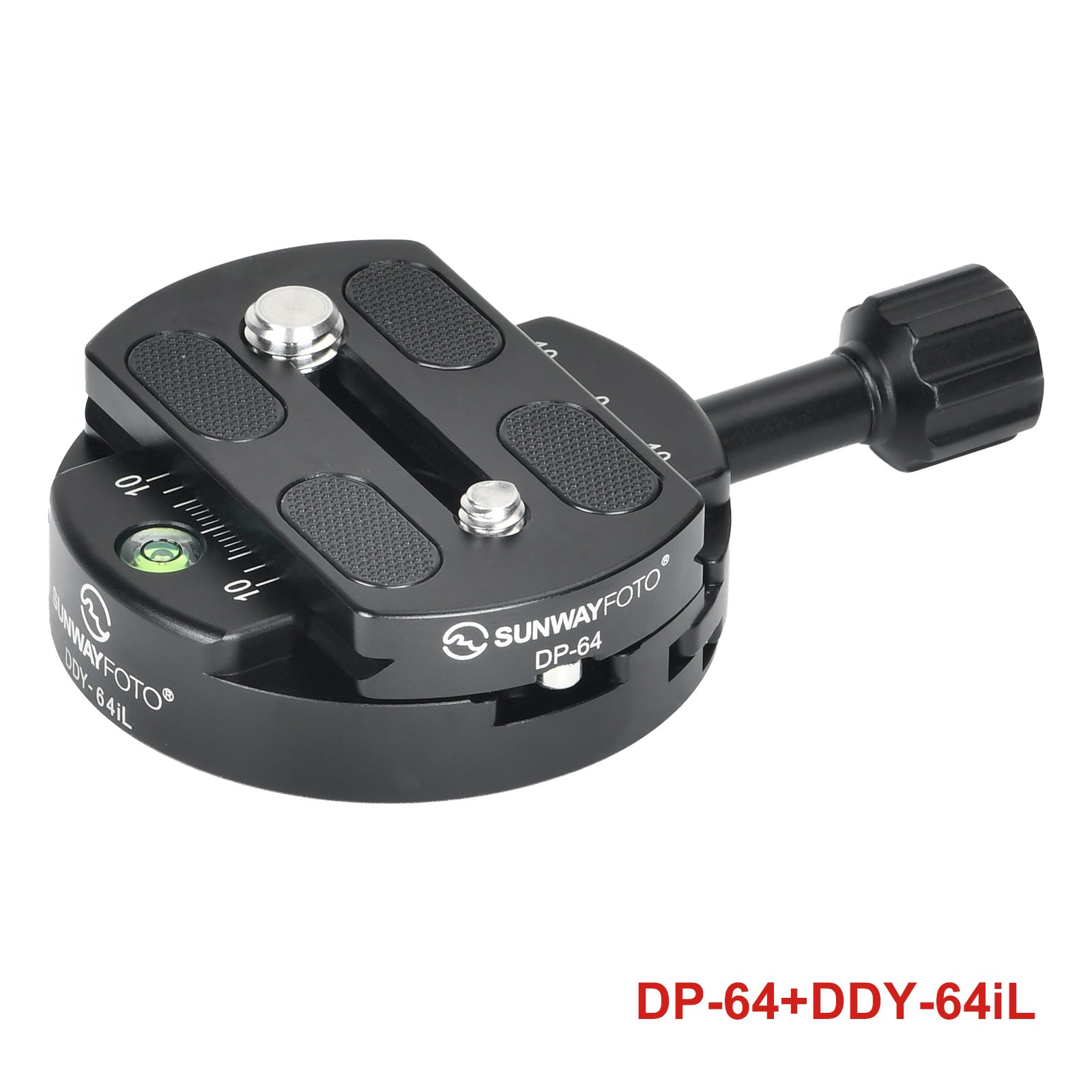 SUNWAYFOTO DP-64 64mm Arca Swiss Plate for 64mm Discal Clamp, with 1/4-20 & 3/8-16 Screws