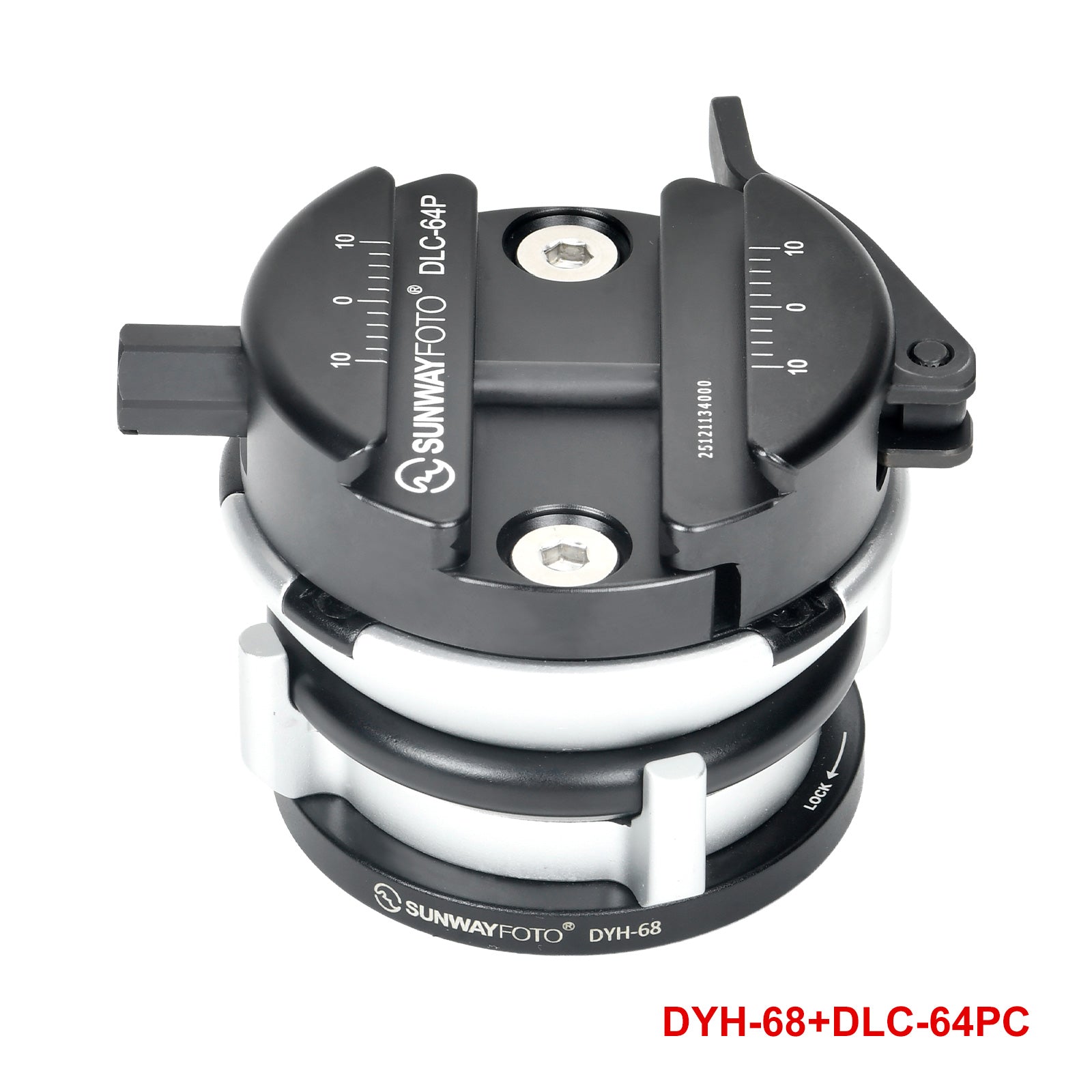 DYH-68B  68mm Leveling Base Tripod Heads Load 22lb.(10kgs) +/-15° Tilt