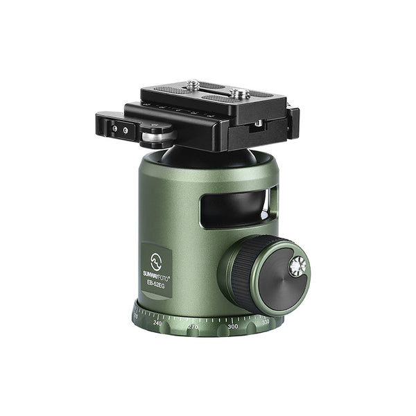 EB-52EGD 52mm Tripod Ball Head for Rifle without Notch with Lever Arca Swiss Clamp DLC-60, Load 44.1lb(20KG),OD Green