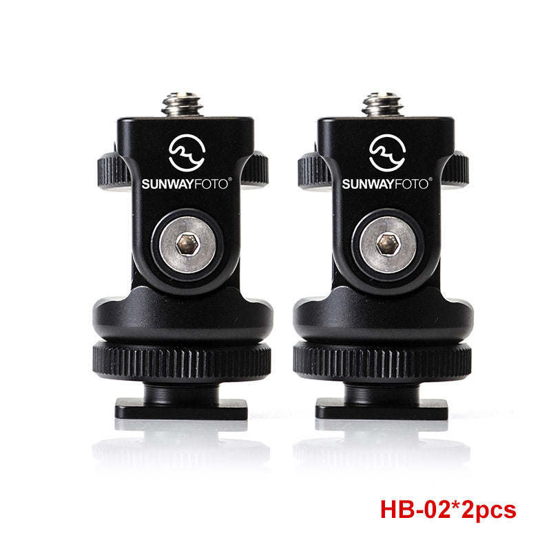HB-02 All-metal Camera Tilt Head Hot Shoe Tilt Head 1/2/5pcs pack