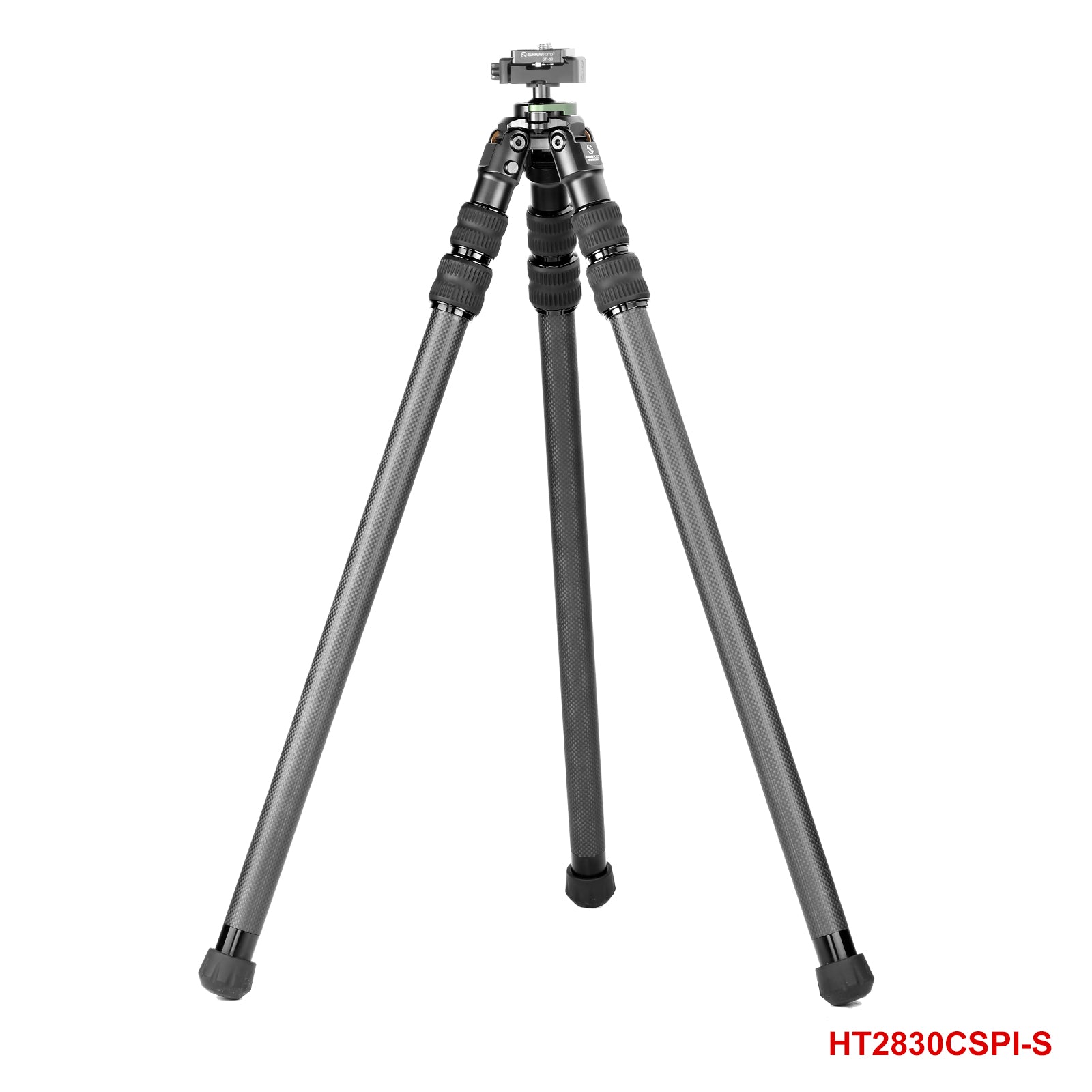 Sunwayfoto HT2830CSPI Inverted Leg Carbon Fiber Tripod for Hunting with Ball Head，Arca-Swiss Picatinny Rail Adapter Clamp，150cm/59'' Tall