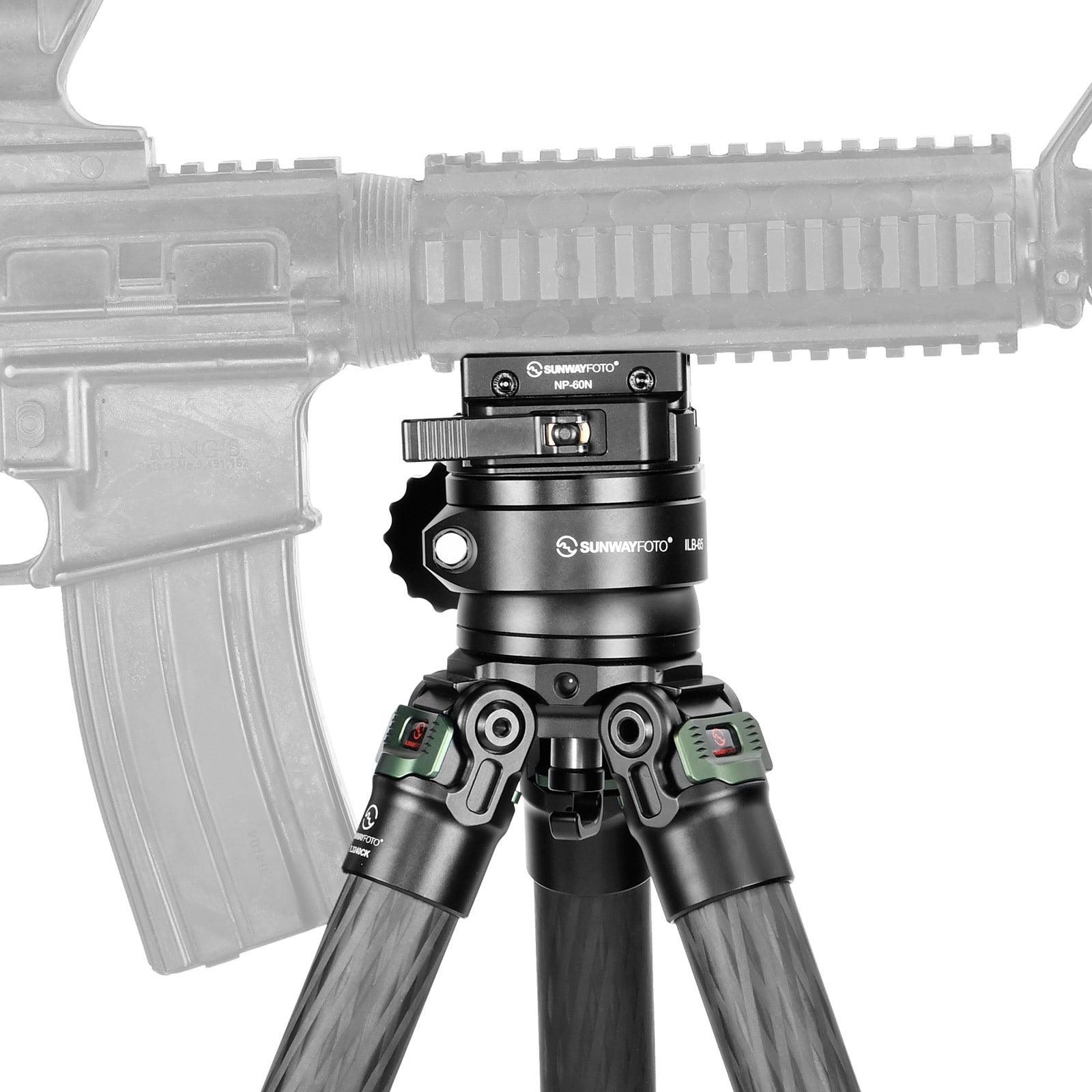 SUNWAYFOTO ILB-65+SC-64 65mm Tripod Inverted Leveling Base with Lever Clamp, 22 lbs/10kg Load Capacity