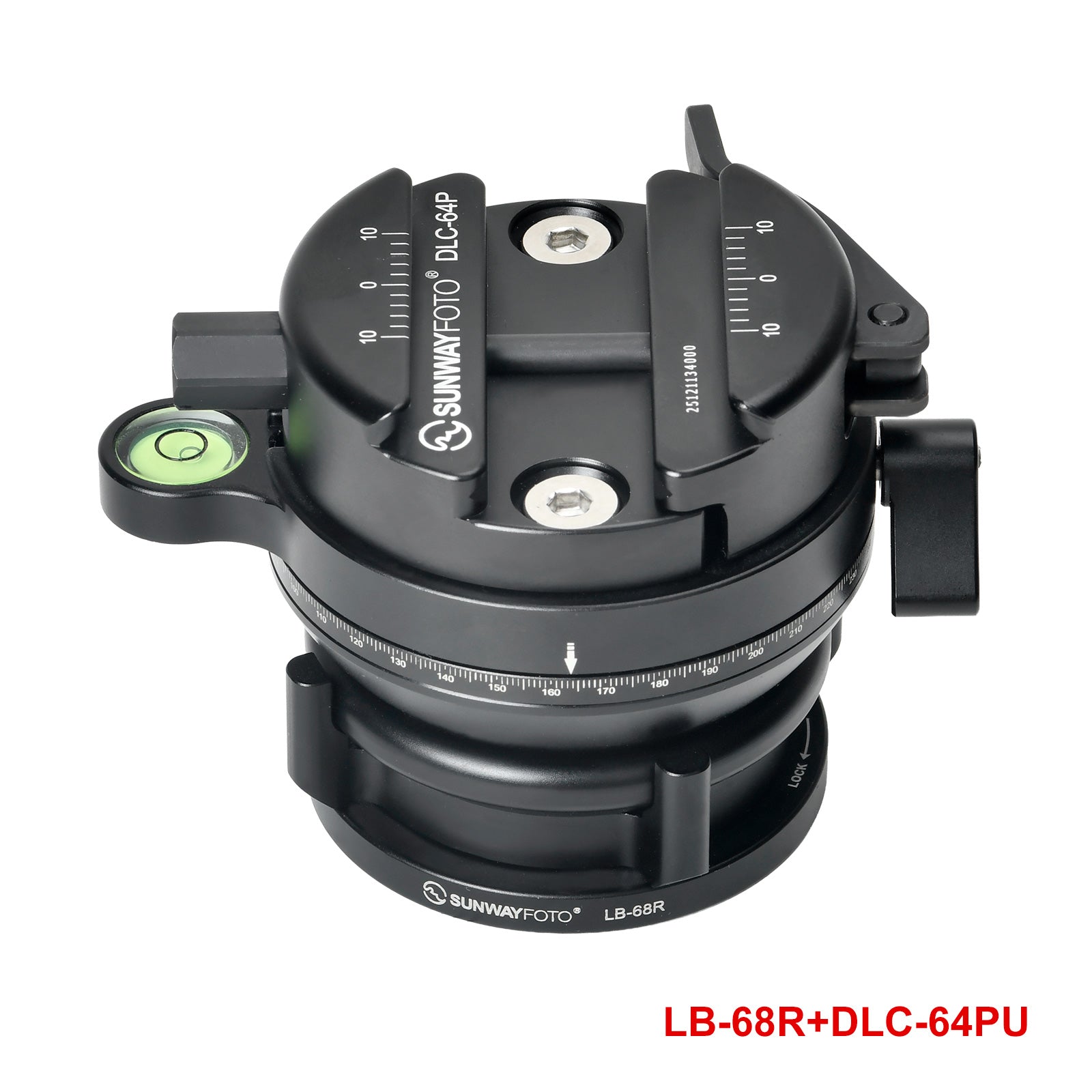 LB-68R 68mm 360°Panoramic Leveling Base Head for Tripod, 22 lbs (10kg) Load Capacity