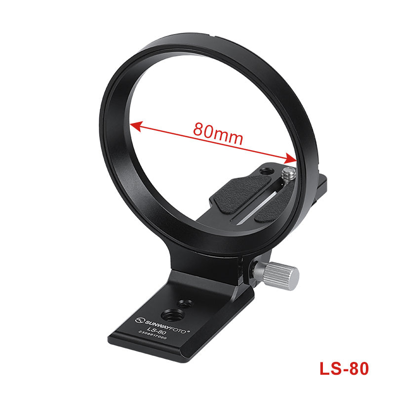 LS-80/LS-75/LS-63 Ring Lens Support with Arca Swiss Plate Collar Mount DSLR Horizontal Vertical Shooting Switching Desgigned for Sony Canon Nikon