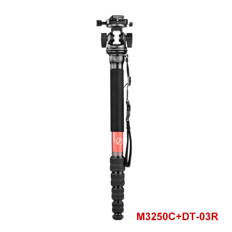 Sunwayfoto M3250C Carbon Fiber Monopod with Integrated Safety Strap for DSLR Camera,Load 22lbs(10kg),65-Inch,32mm,5 Sections