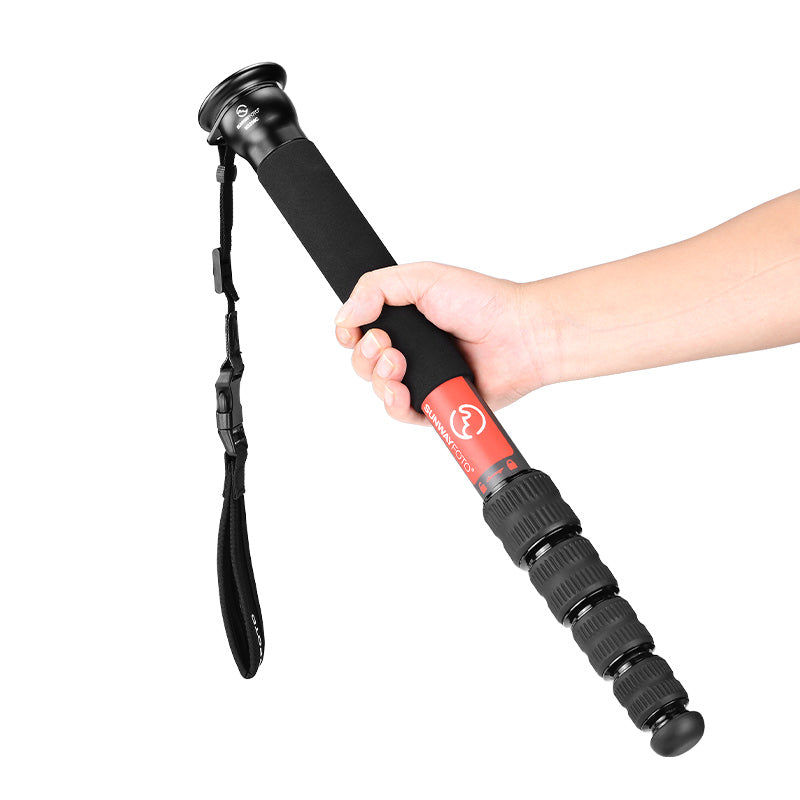 Sunwayfoto M3250C Carbon Fiber Monopod with Integrated Safety Strap for DSLR Camera,Load 22lbs(10kg),65-Inch,32mm,5 Sections