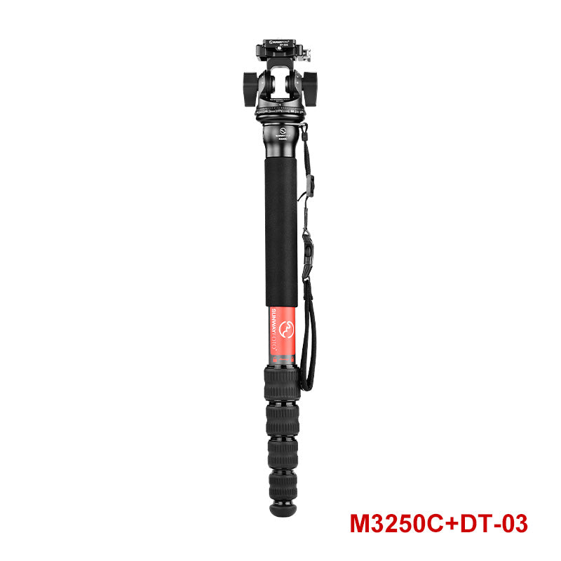 Sunwayfoto M3250C Carbon Fiber Monopod with Integrated Safety Strap for DSLR Camera,Load 22lbs(10kg),65-Inch,32mm,5 Sections