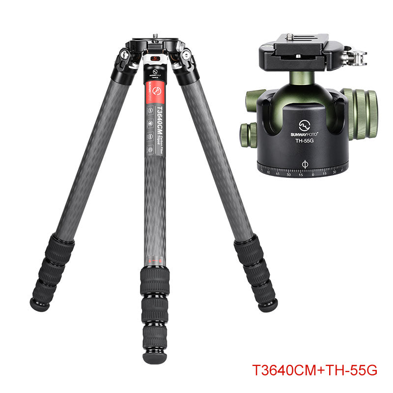 T3640CM	Master Series Carbon Fiber Tripod, 4 Leg Sections, Top Tube Diameter 36mm