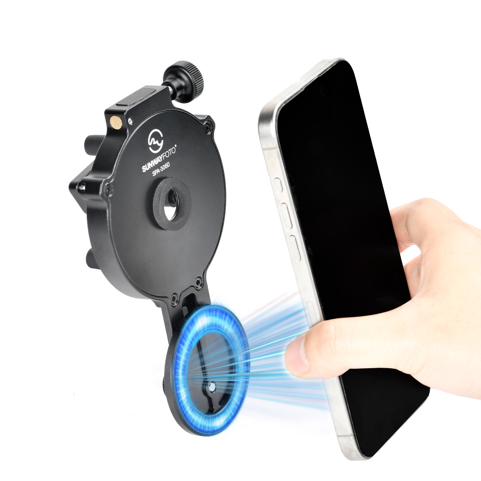 SUNWAYFOTO SPA-3060 Universal Magnetic Smartphone Adapter - Fits Binoc