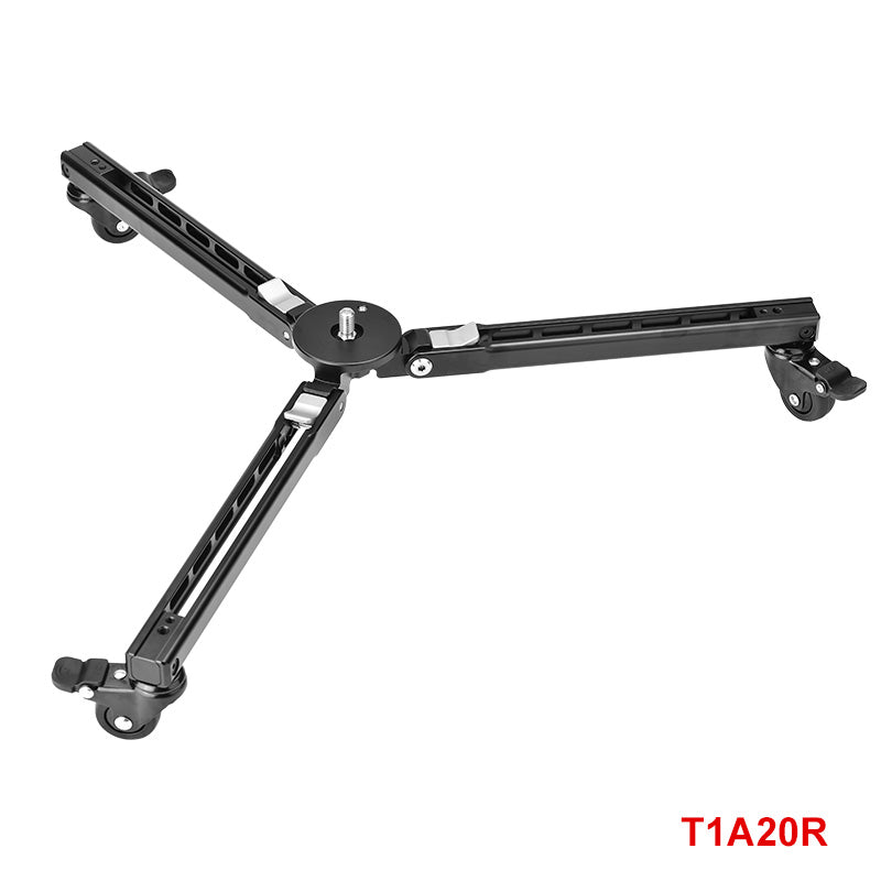 SUNWAYFOTO T1A20R Monopod Dolly, Heavy Duty Rolling Stand, 110lbs (50kg) Capacity, Photography Rubber Wheels, Stand with wheels for action photography