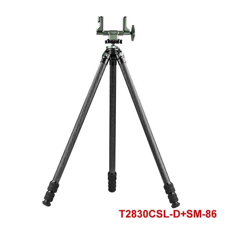 T2830CSL Series 65'' Carbon Fiber Tripod for Hunting with 30mm Inverted Ball Head,3-Sections