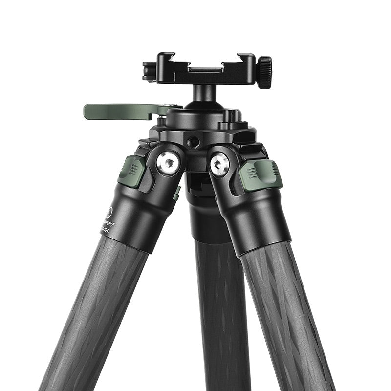 T2830CSL Series 65'' Carbon Fiber Tripod for Hunting with 30mm Inverted Ball Head,3-Sections