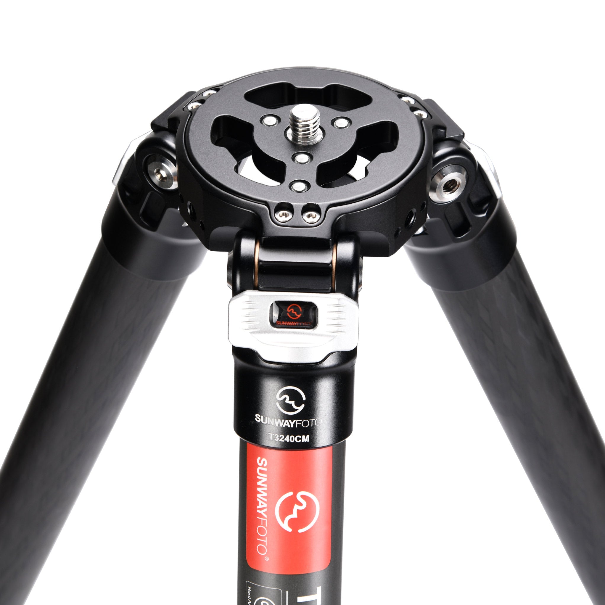 T3240CM Master Series Carbon Fiber Tripod, 4 Leg Sections, Top Tube Di
