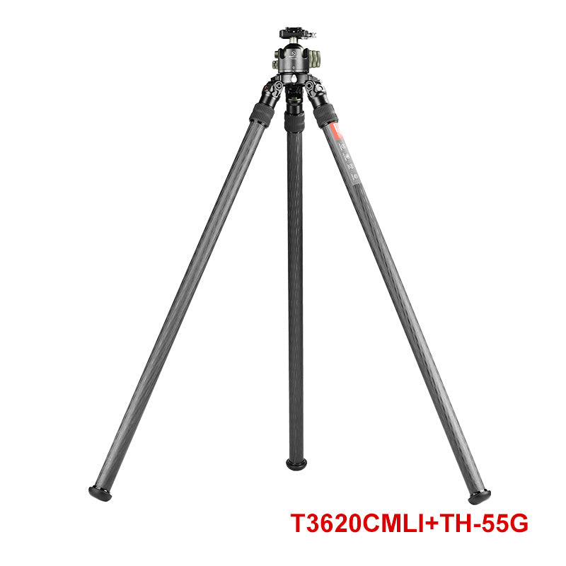 SUNWAYFOTO T3620CMLI Inverted Leg Carbon Fiber Heavy Duty Tripod with 75mm Bowl, 36mm, Tubes Two Section,66'' Tall,Load 66lb.(30kg)