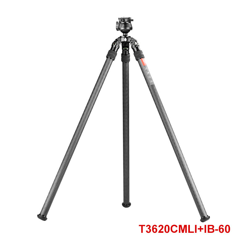 SUNWAYFOTO T3620CMLI Inverted Leg Carbon Fiber Heavy Duty Tripod with 75mm Bowl, 36mm, Tubes Two Section,66'' Tall,Load 66lb.(30kg)