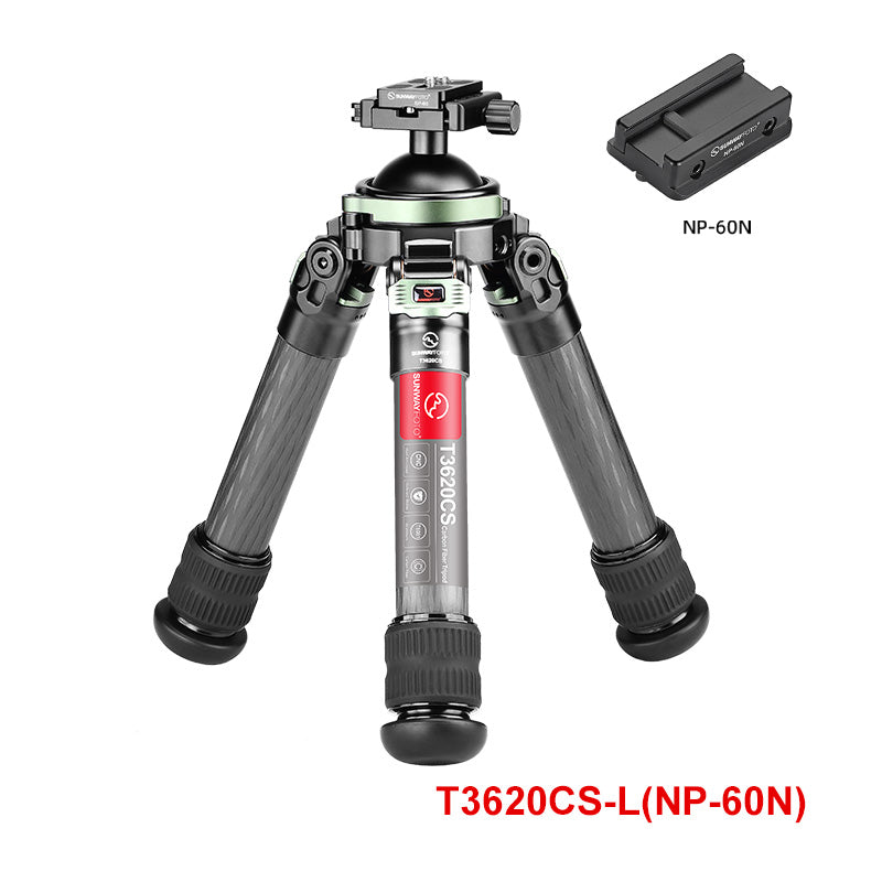 SUNWAYFOTO T3620CS Carbon Fiber Tripod for Rifle,with Heavy Duty Construction,360°Ball Head,Arca-Swiss Plate for Hunting, Shooting, Glassing and Outdoors, load 40kg(88lbs)