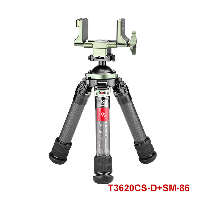 SUNWAYFOTO T3620CS Carbon Fiber Tripod for Rifle,with Heavy Duty Construction,360°Ball Head,Arca-Swiss Plate for Hunting, Shooting, Glassing and Outdoors, load 40kg(88lbs)