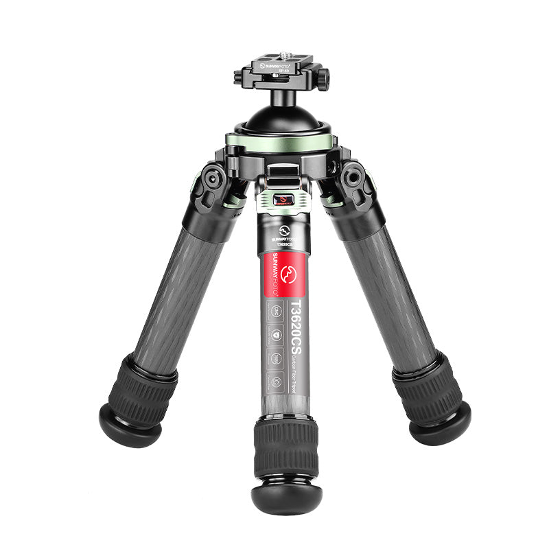 SUNWAYFOTO T3620CS Carbon Fiber Tripod for Rifle,with Heavy Duty Construction,360°Ball Head,Arca-Swiss Plate for Hunting, Shooting, Glassing and Outdoors, load 40kg(88lbs)