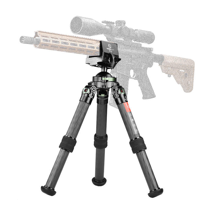 SUNWAYFOTO T3620CS Carbon Fiber Tripod for Rifle,with Heavy Duty Construction,360°Ball Head,Arca-Swiss Plate for Hunting, Shooting, Glassing and Outdoors, load 40kg(88lbs)