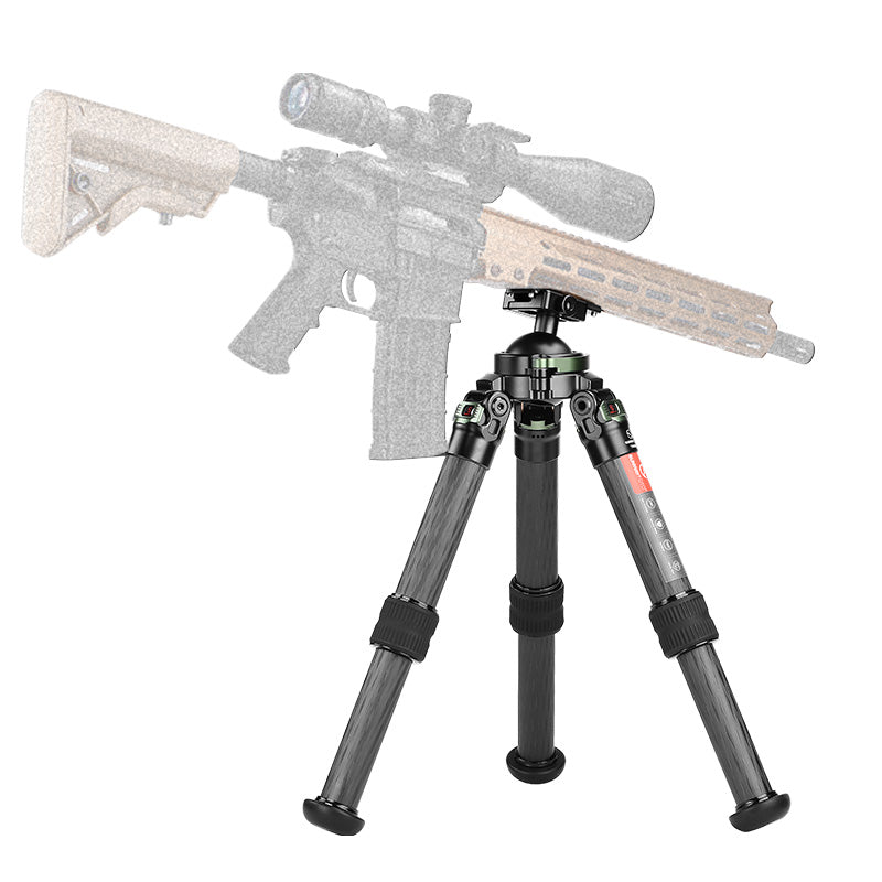 SUNWAYFOTO T3620CS Carbon Fiber Tripod for Rifle,with Heavy Duty Construction,360°Ball Head,Arca-Swiss Plate for Hunting, Shooting, Glassing and Outdoors, load 40kg(88lbs)